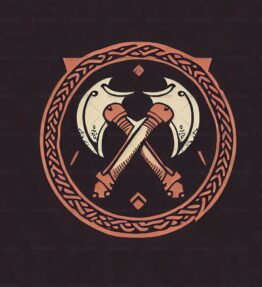 Wikingeraxt und Schild